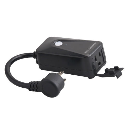 Smart Outdoor Plug with Remote & Voice Control, Works with Alexa & Google Assistant, Single Outlet Wi-Fi Smart Plug for Patio Lights, Fans, and Appliances