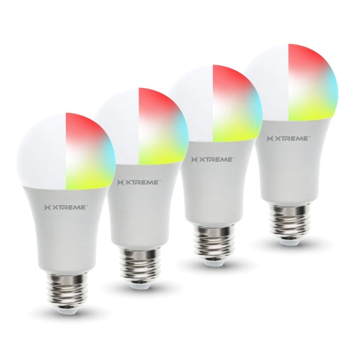 Smart Wi-Fi Dimmable White + Multi Color LED Light Bulb, A19, E26, 9 Watt, Mobile App Control