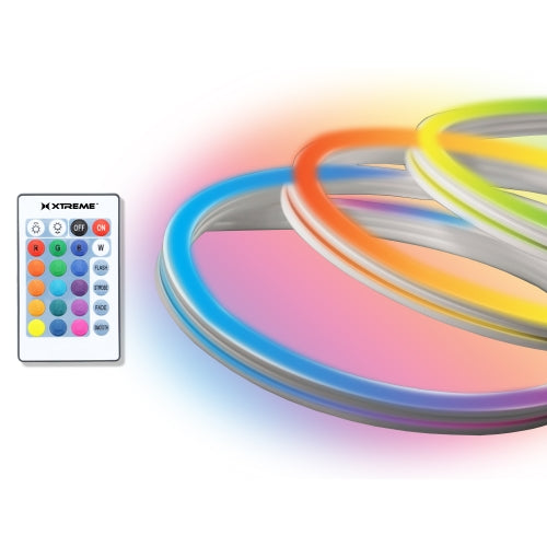 Multi-Color 6.5 ft. LED Light Strip, Remote Control, 16 Colors/4 Flash Modes, Bendable For Creative Shapes