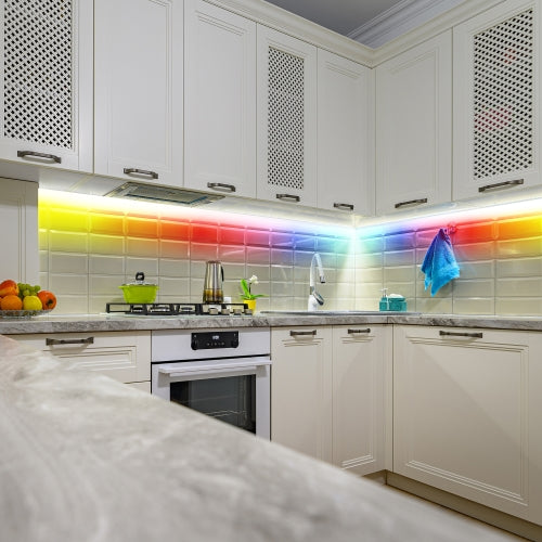 16.4ft Color Flow Multi-Color Indoor LED Light Strip, Remote Control