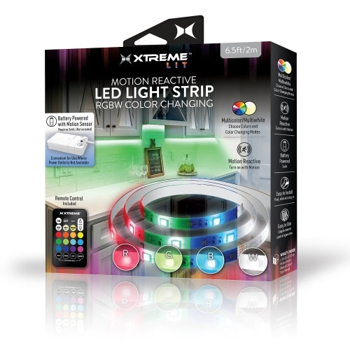 6.5ft Indoor Motion Activated Color-Changing LED Light Strip