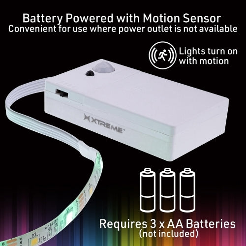 6.5ft Indoor Motion Activated Color-Changing LED Light Strip
