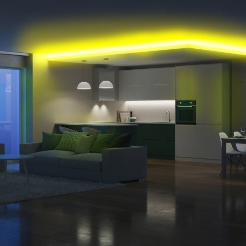 50ft Indoor LED Light Strips, Multiple Color Effects, Remote Control