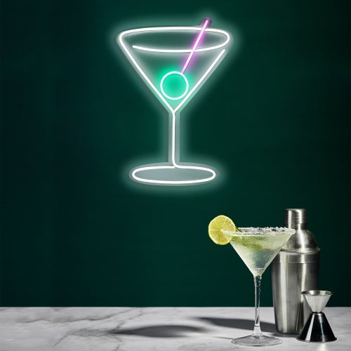 Neon Martini Glass