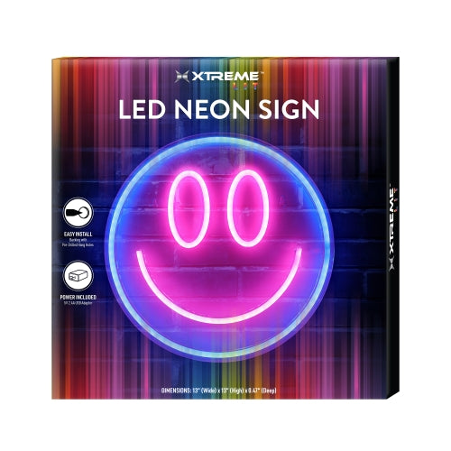 Neon Smiley Face Sign