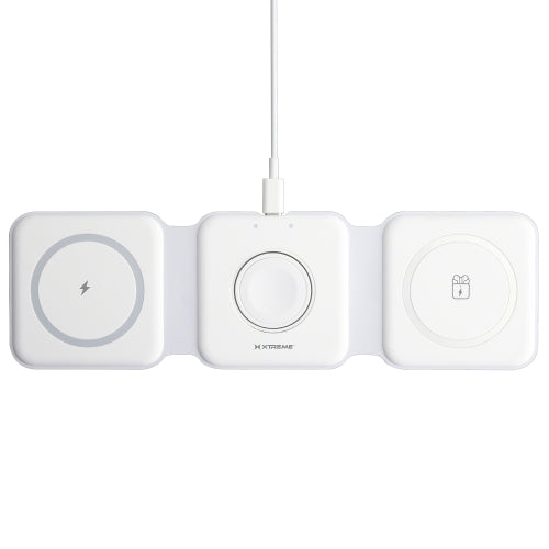 3-in-1 All-in-One Foldable Wireless Charger, White