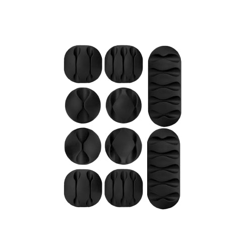 10-Pack Self-Adhesive Cable Drop Organizers for Desk & Home – Multi-Purpose Wire & Cord Management Clips