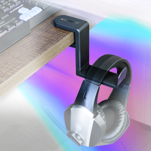 Rotating Desk Headphone Holder & Gaming Controller Mount | 360° Swivel Clamp for Desks