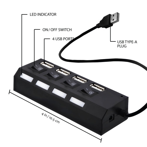USB 4 Port High Speed 2.0 HUB