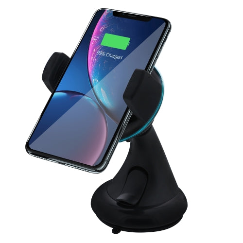 5W Wireless Suction Mount Charger – Dashboard & Windshield Qi-Enabled Smartphone Mount with LED Charging Indicator