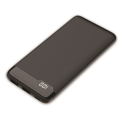 10000 mAh Power Bank with LED Screen, 2 USB-A, Type-C, and Micro USB Ports, Portable Rechargeable Battery for Travel