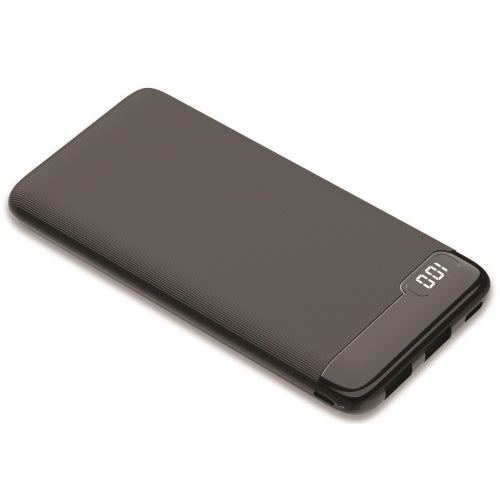 10000 mAh Power Bank with LED Screen, 2 USB-A, Type-C, and Micro USB Ports, Portable Rechargeable Battery for Travel