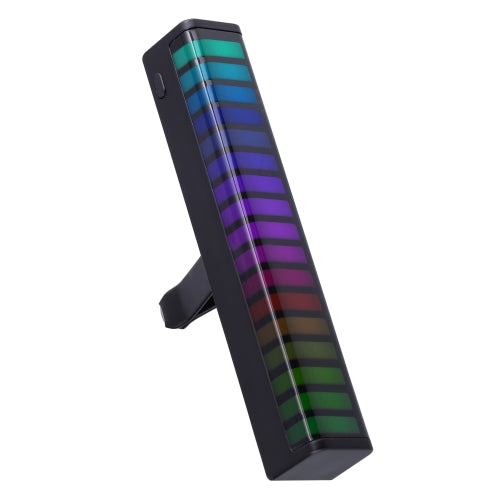LED Sound Reactive RGB Equalizer for Car Vent | Rechargeable Music Visualizer with 9 Light Modes