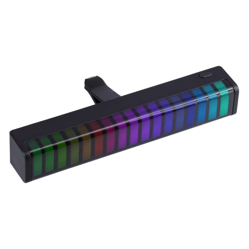 LED Sound Reactive RGB Equalizer for Car Vent | Rechargeable Music Visualizer with 9 Light Modes