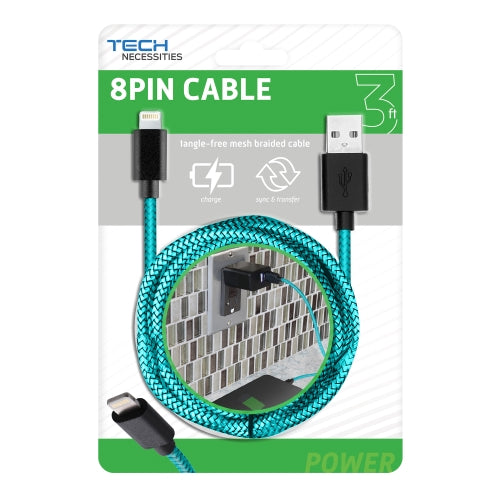 3ft 8-Pin to USB-A Cable, Fast Charging for iPhone, iPad, & More