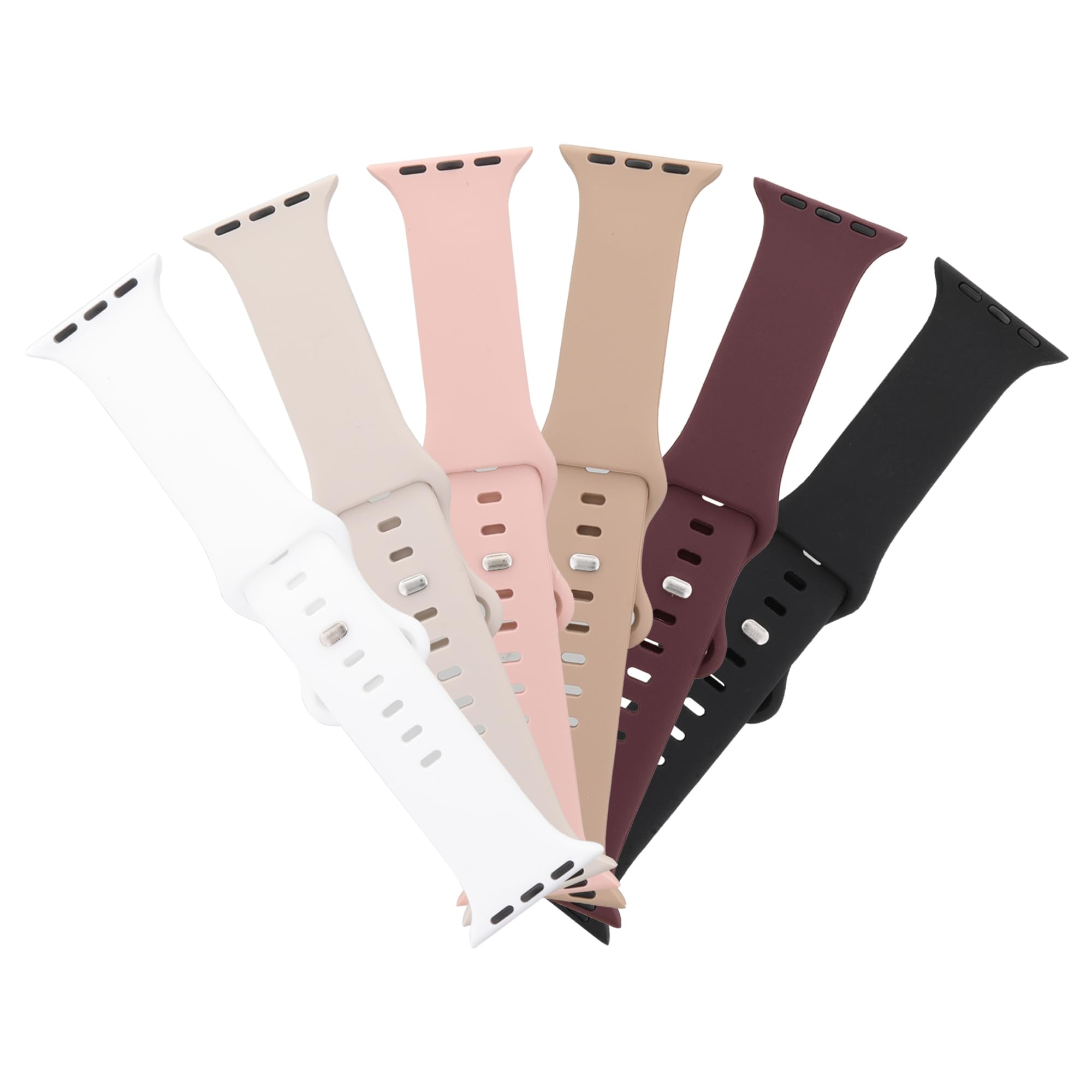 Smart Watch Soft Silicone Band 6 Pack – Small Size, Waterproof, New Buckle Design