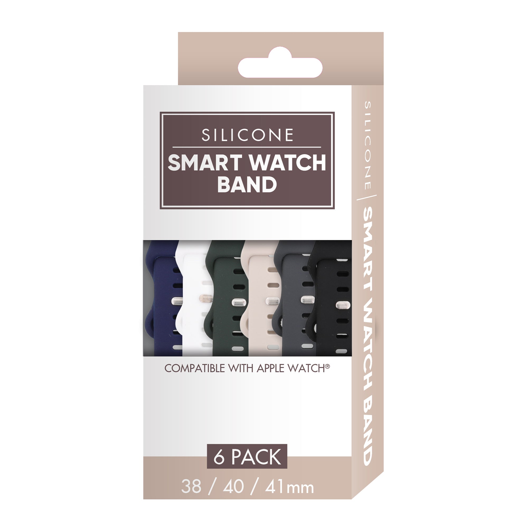 Smart Watch Soft Silicone Band 6 Pack – Small Size, Waterproof, New Buckle Design