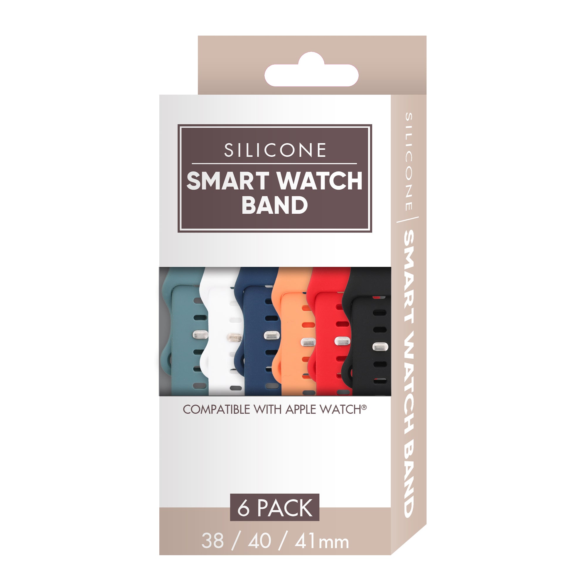 Smart Watch Soft Silicone Band 6 Pack – Small Size, Waterproof, New Buckle Design