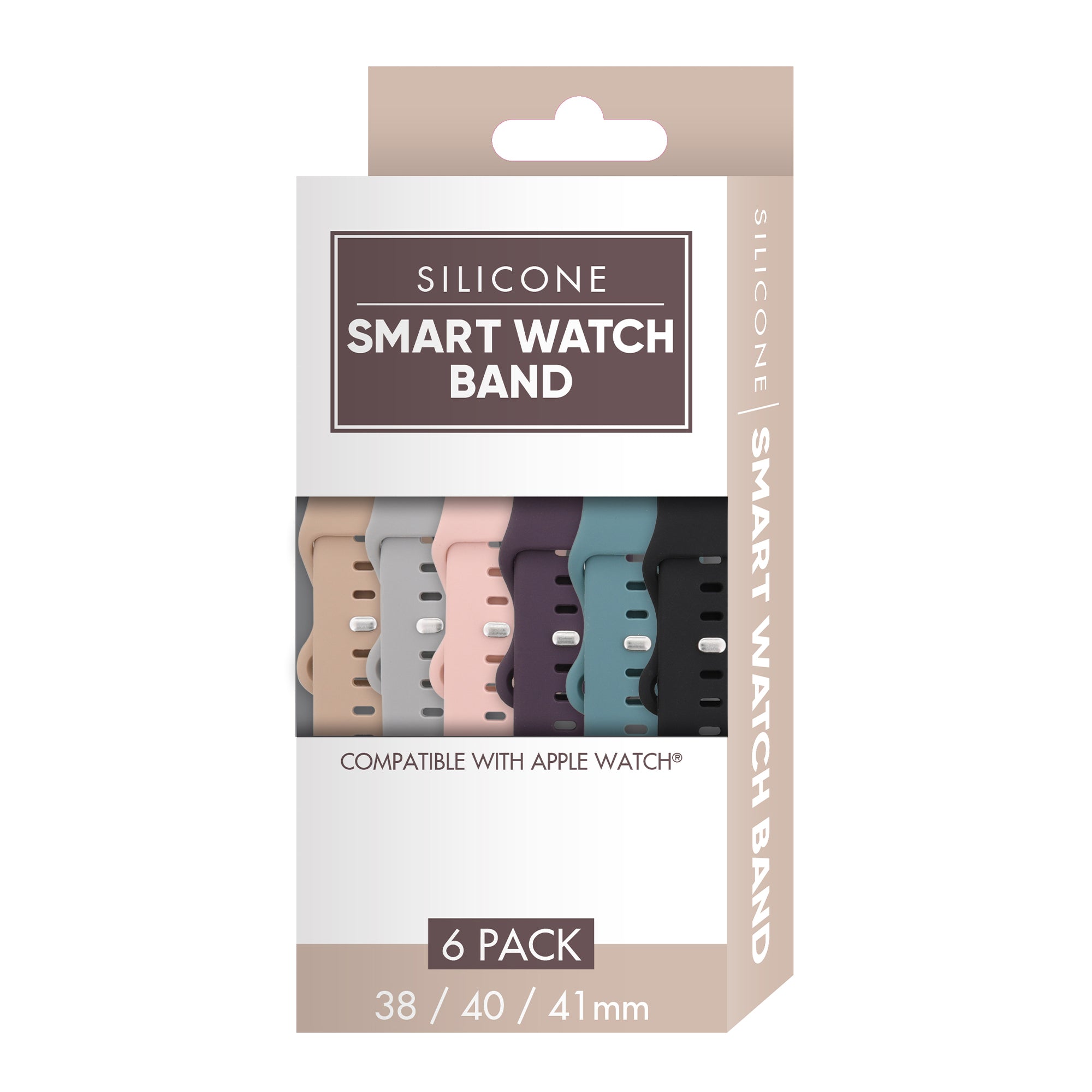 Smart Watch Soft Silicone Band 6 Pack – Small Size, Waterproof, New Buckle Design