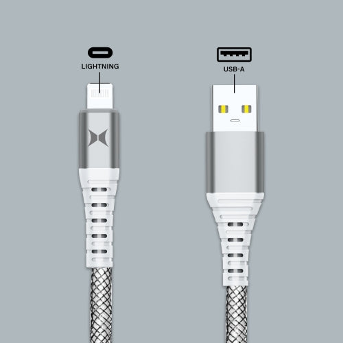 Ultra-Durable 10FT Lightning to USB-A Charging Cable with Kevlar Ballistic Fiber, 10W Fast Charge