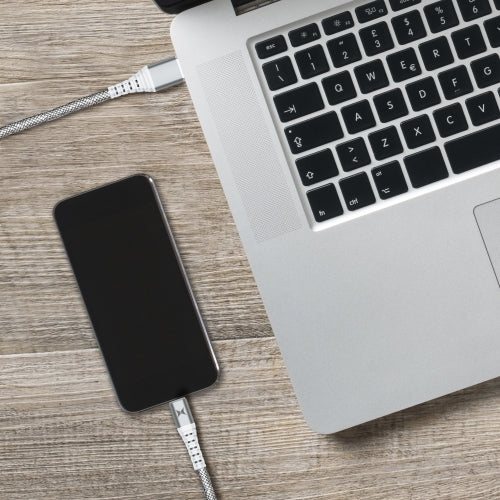 Ultra-Durable 10FT Lightning to USB-A Charging Cable with Kevlar Ballistic Fiber, 10W Fast Charge