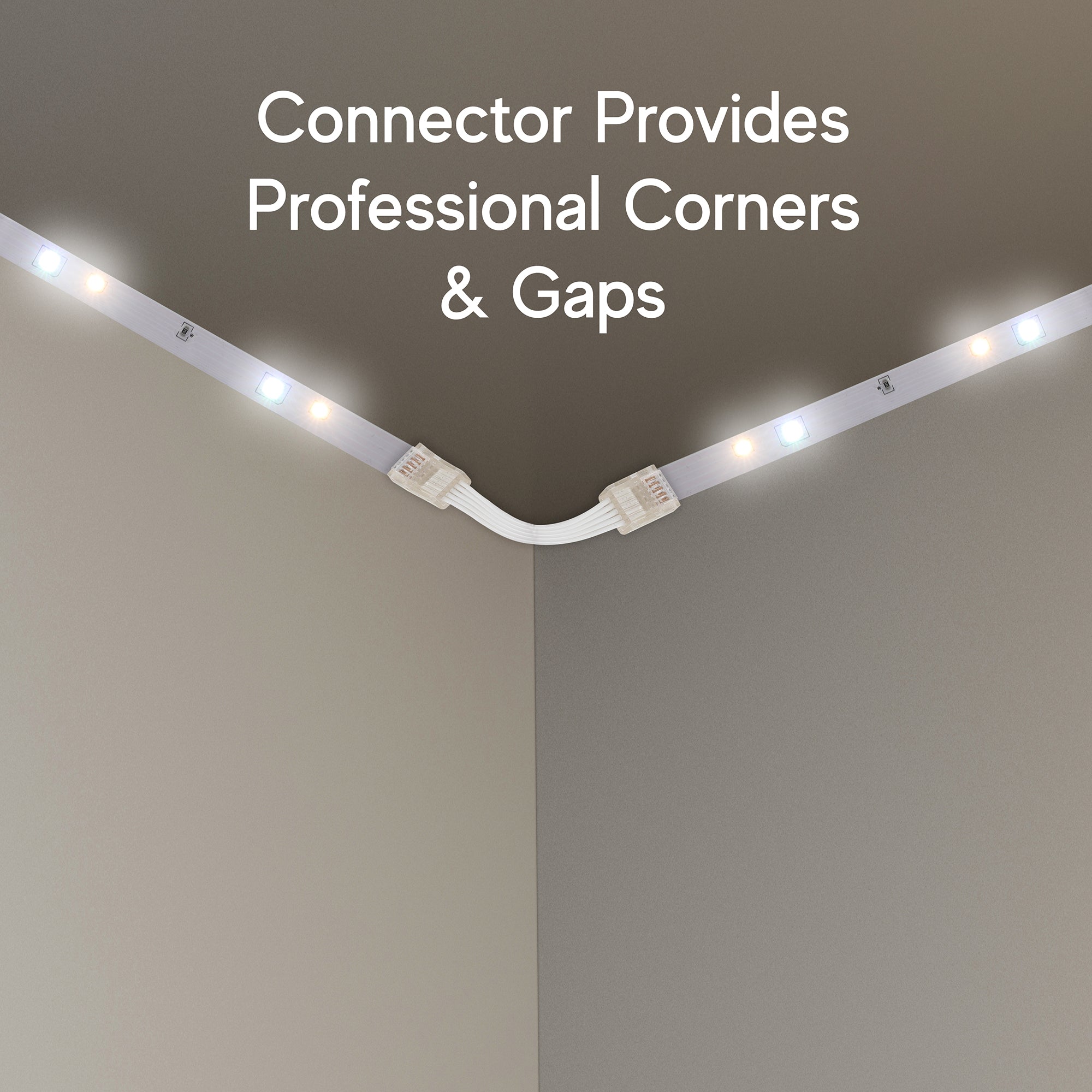 25ft Cut & Customize Indoor LED Light Strip Kit, Includes 2 Connectors, 225 LEDs, 4 Modes, 5V Adapter