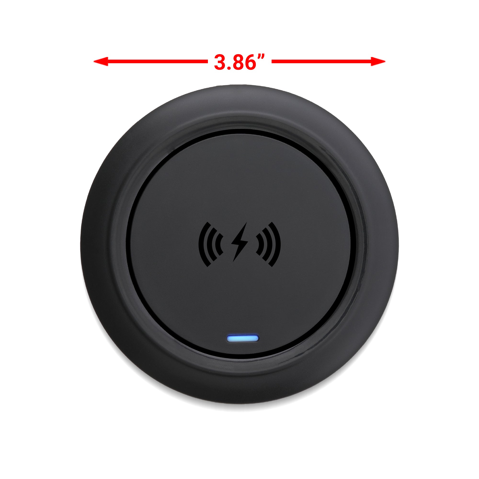 15W Qi Wireless Charging Pad for Desktop, High-Efficiency Fast Charger with LED Indicator and 3ft Power Cable, Case-Friendly