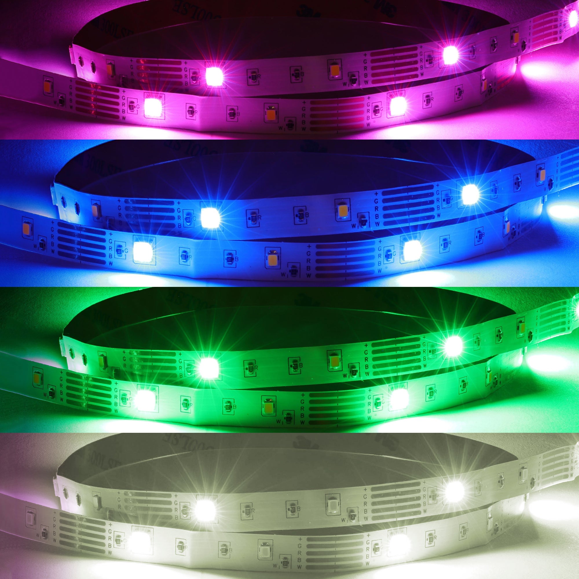 100ft Cut & Customize Indoor LED Light Strip Kit, Includes 3 Connectors