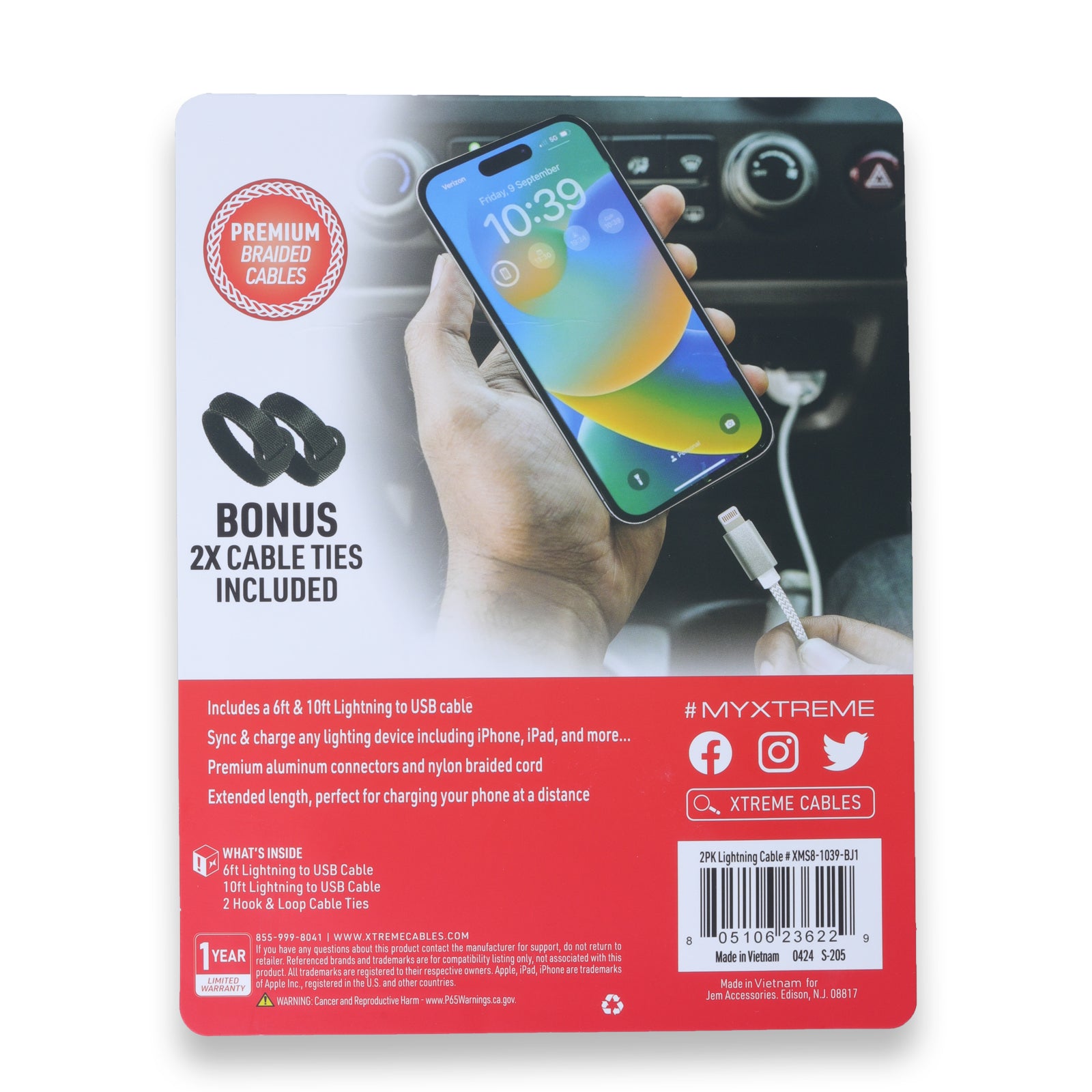 2-Pack 8Pin to USB-A Charging Cables: 6ft Silver Silicone & 10ft Black Braided, Fast Charge & Data Sync for All 8Pin Devices
