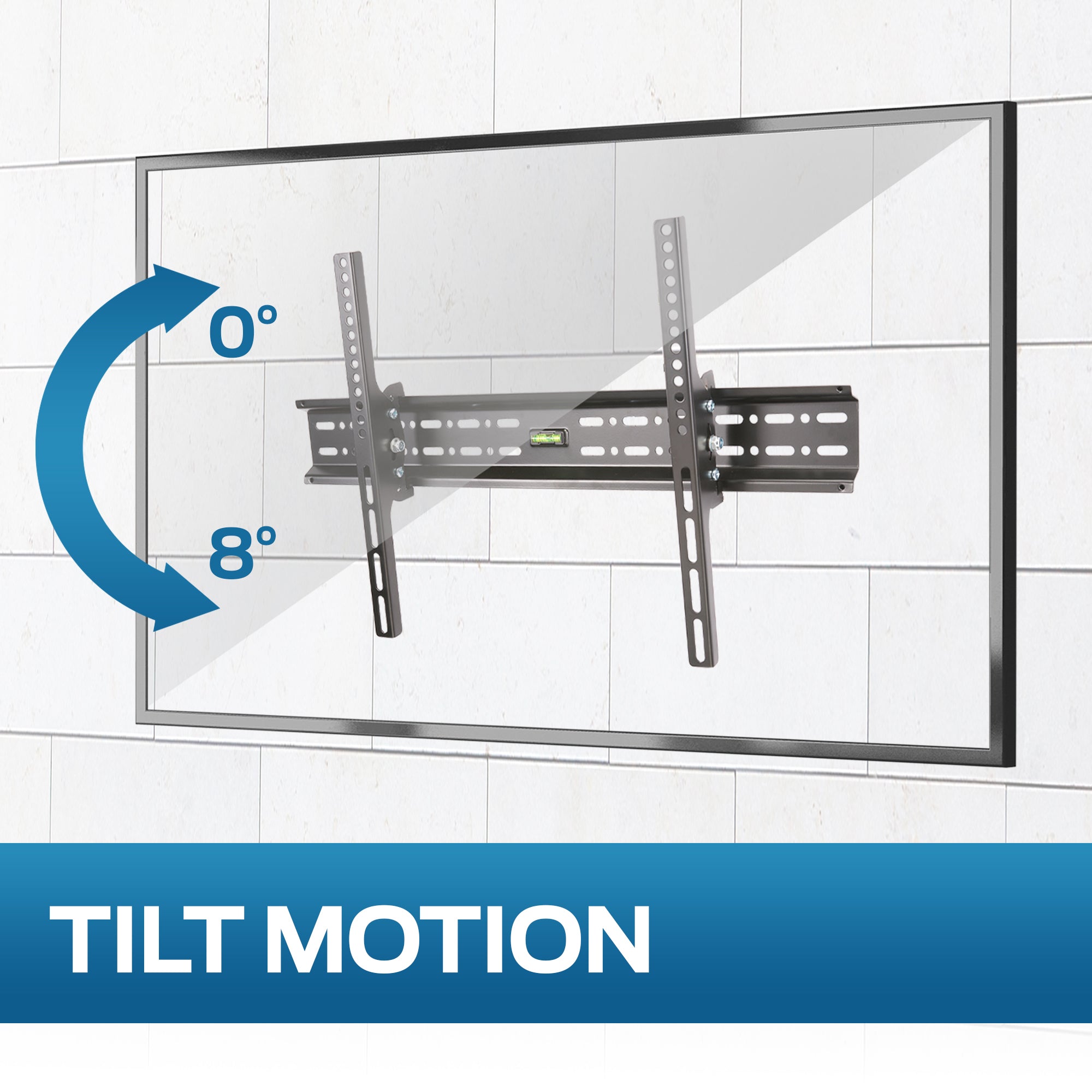 Tilt Motion Wall Mount for 42-90 Inch Flat-Panel TVs, Tilts, Holds 132 lbs