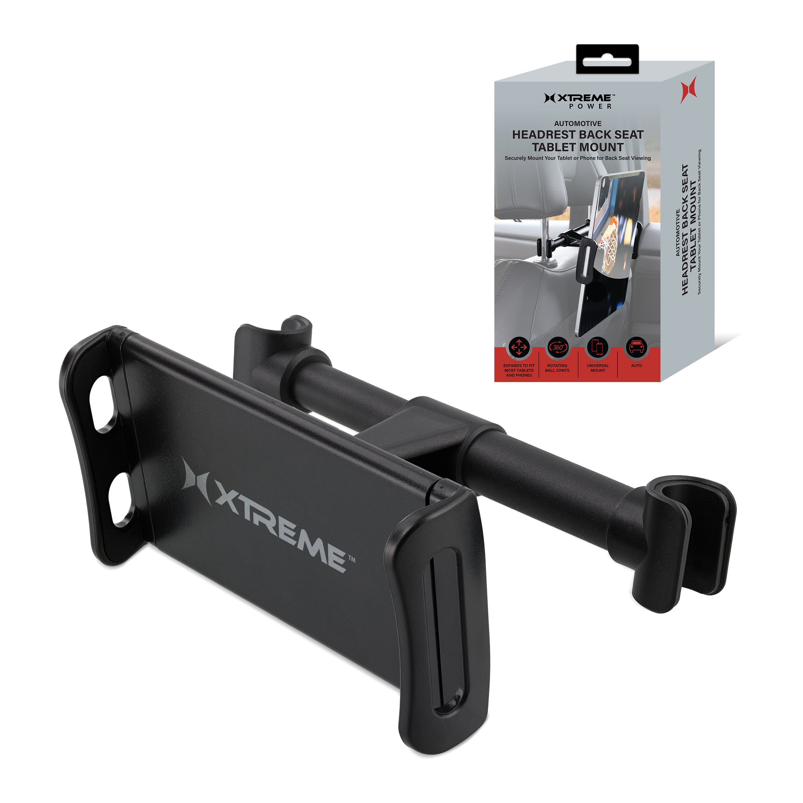 Back Seat Tablet Mount for Cars, Car Headrest Tablet Holder for Backseat, Universal Mount