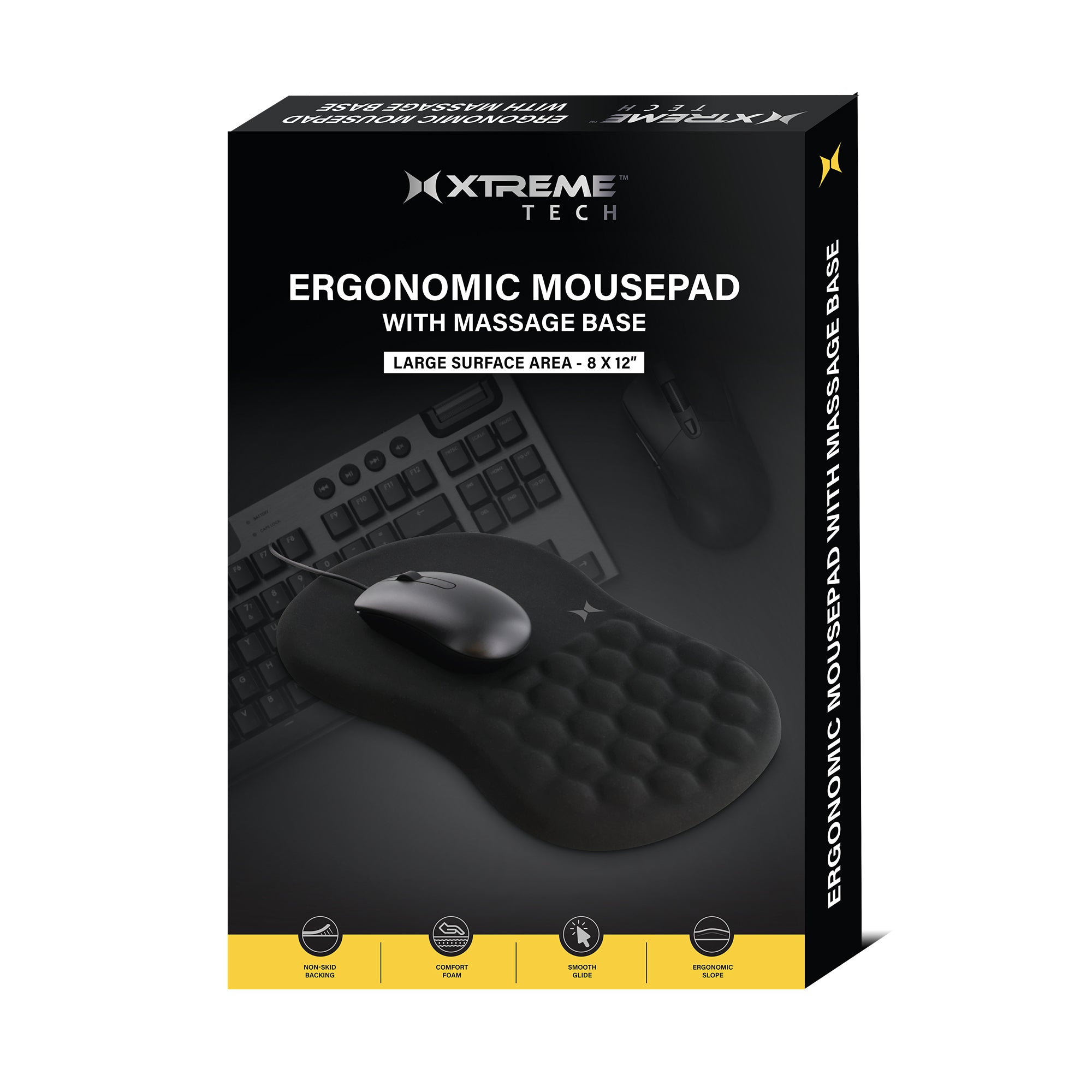 Ergonomic Massage Mouse Pad, Large 8 x 12" Non-Slip Surface