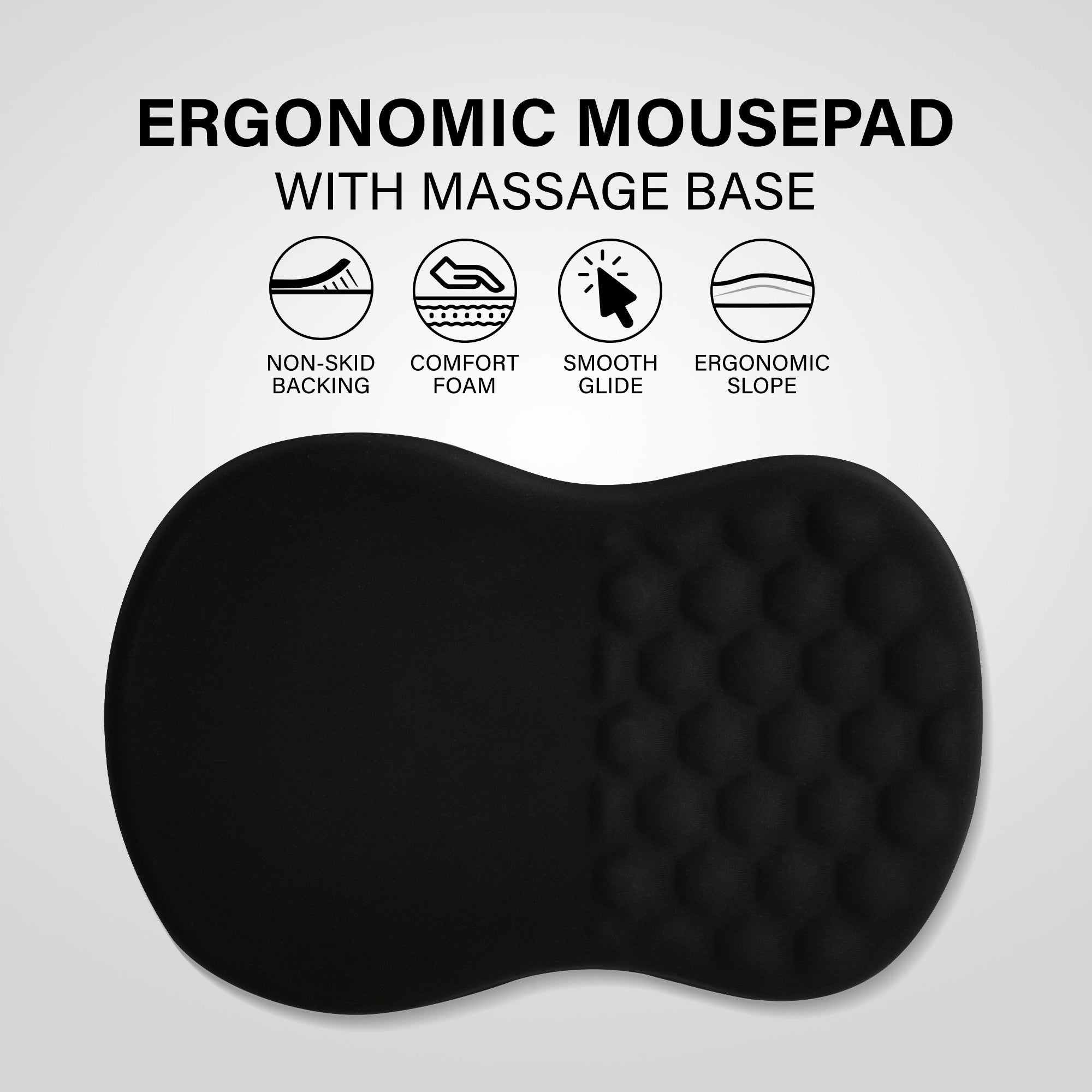 Ergonomic Massage Mouse Pad, Large 8 x 12" Non-Slip Surface
