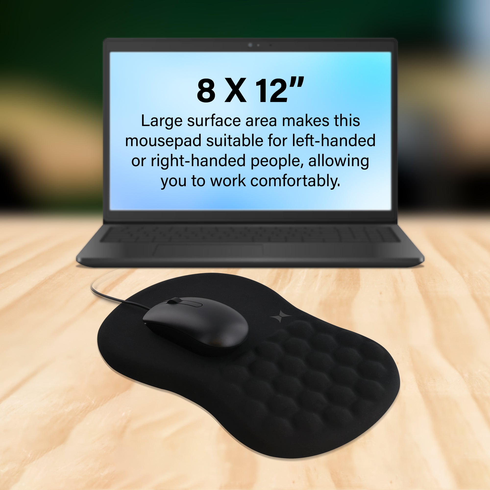 Ergonomic Massage Mouse Pad, Large 8 x 12" Non-Slip Surface
