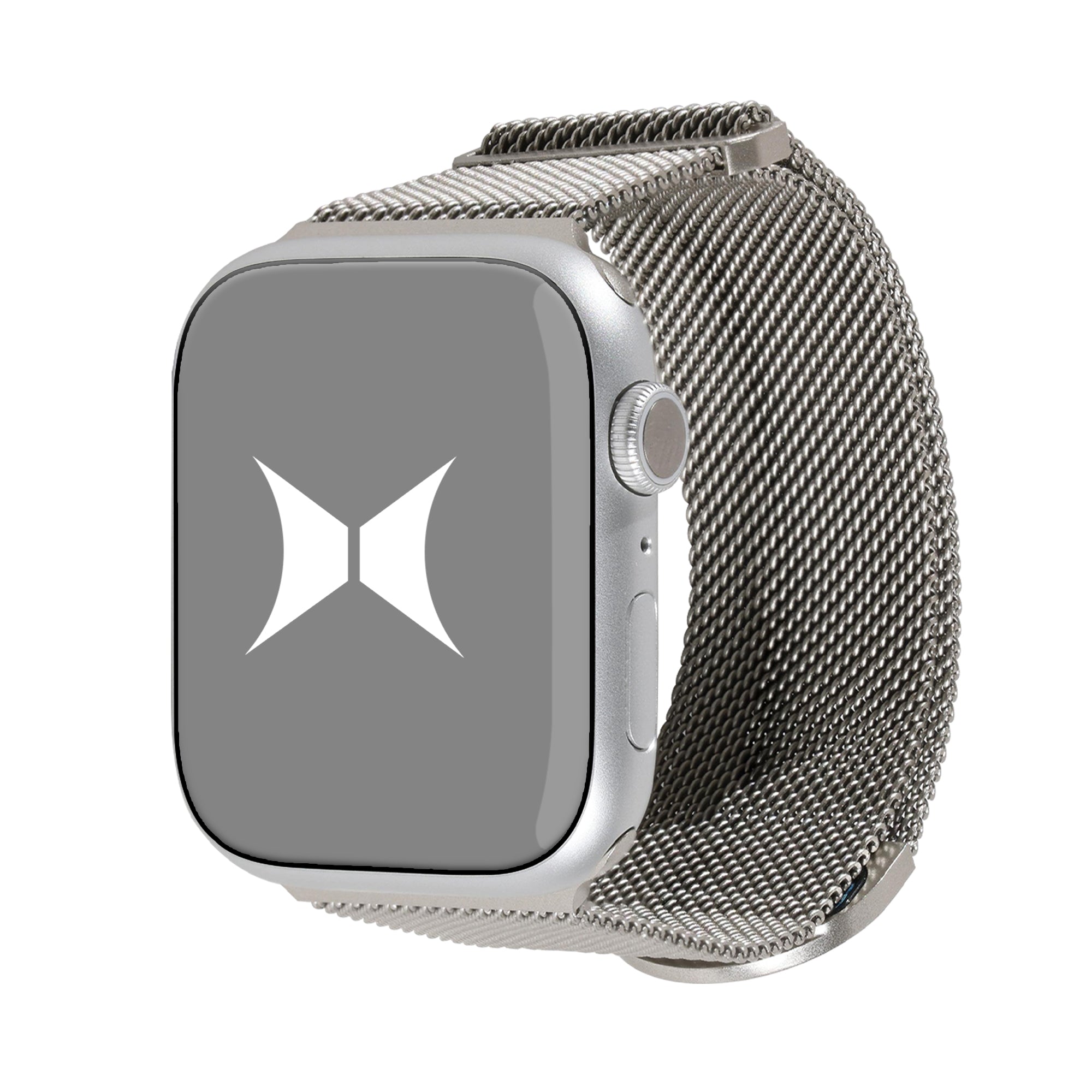 Premium Steel Mesh Apple Watch Band with Adjustable Magnetic Clasp, Starlight Finish, Universal Fit for all Small Series, Easy Installation