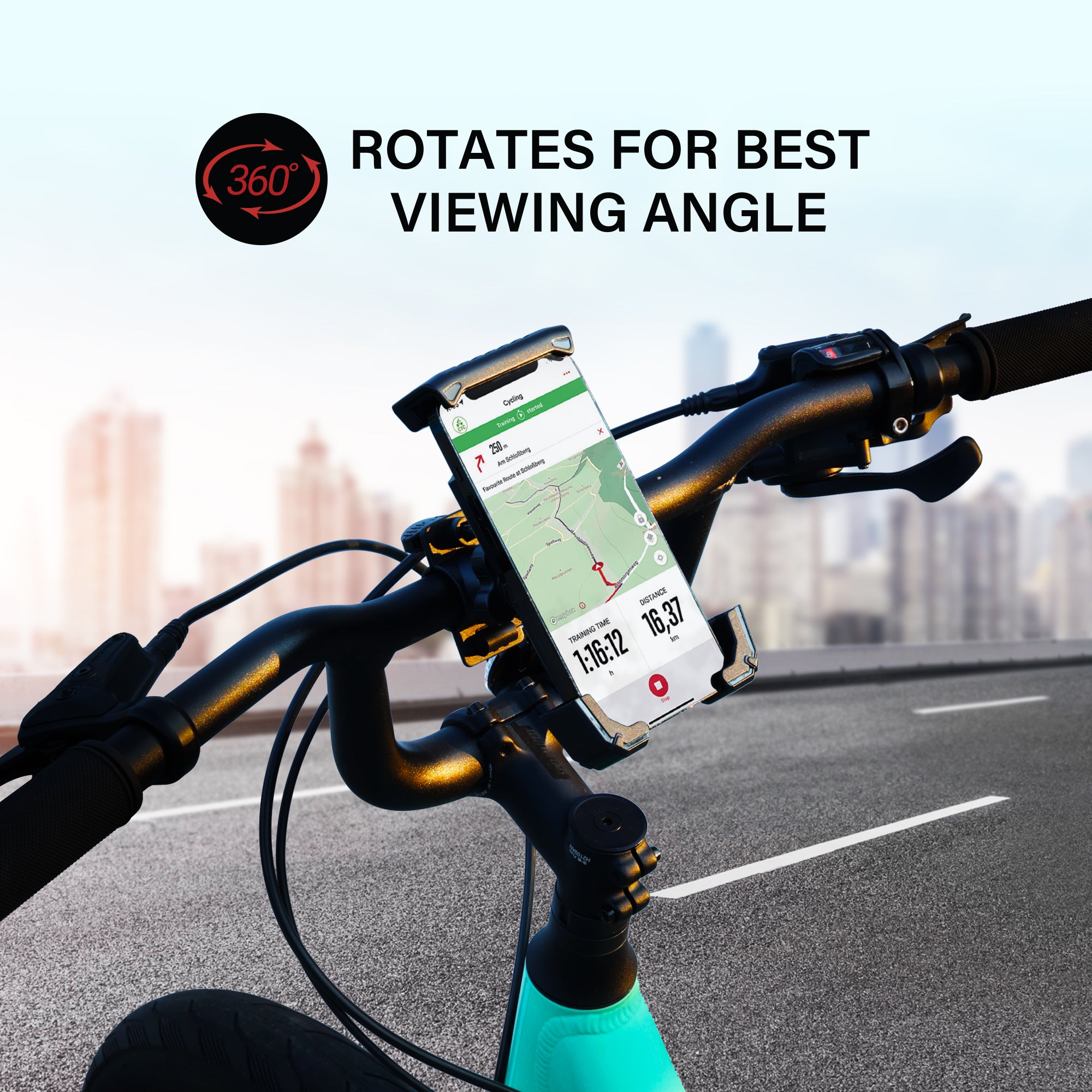 Handlebar Phone Mount, Phone Holder for Bikes, Scooters, Motorcycles, Bicycles