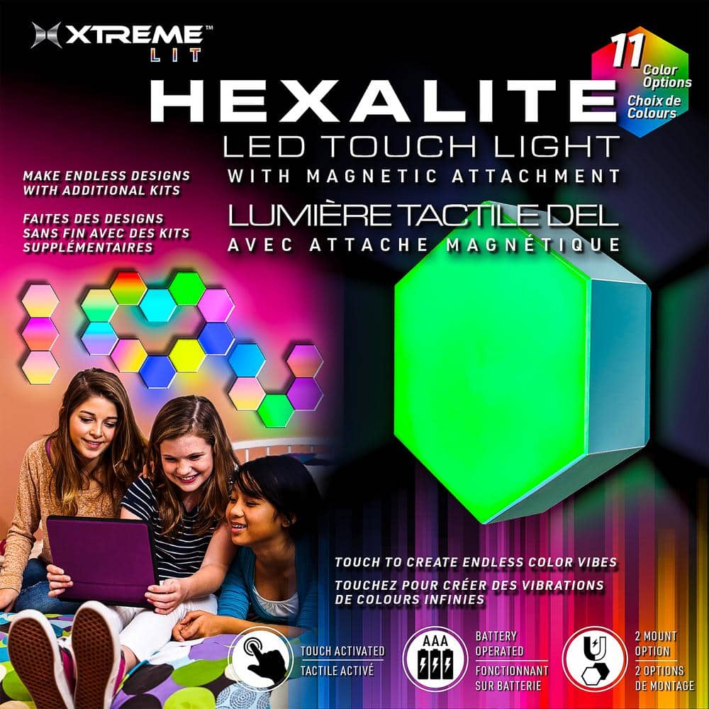 Hexalite Tough Light 2-Piece Set, 11 Color Options, Connect for Fun Shapes/Patterns