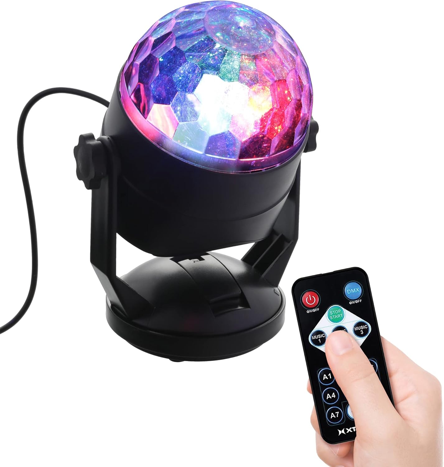 Xtreme Party Light Show Projector, Use With 5V USB Adapter/12V AC Adapter/3 AA Batteries