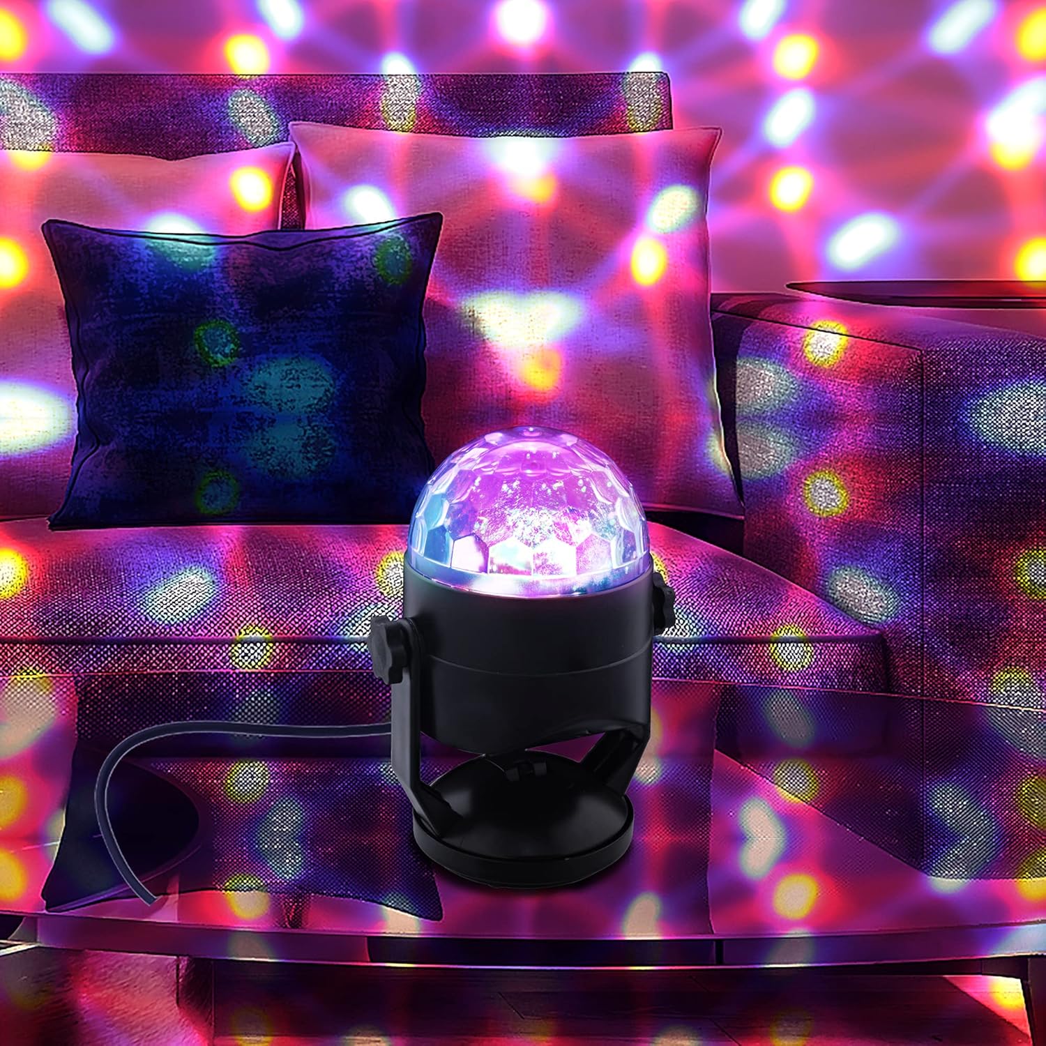 Xtreme Party Light Show Projector, Use With 5V USB Adapter/12V AC Adapter/3 AA Batteries