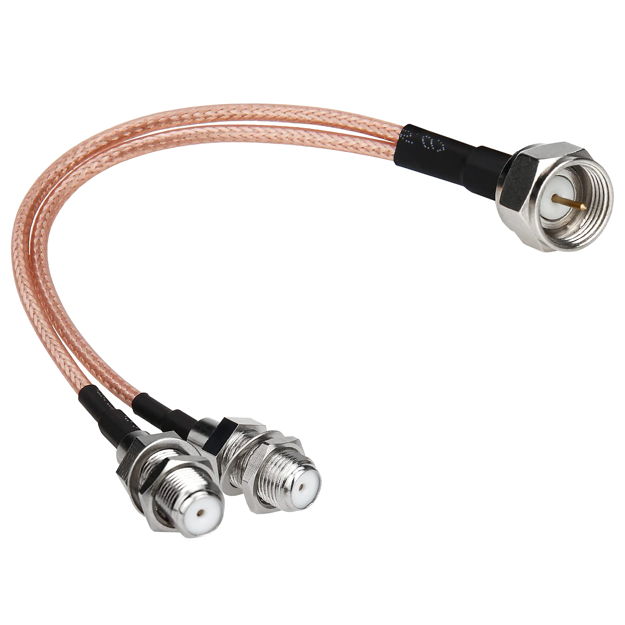 High-Quality Signal Divider COAX 2-in-1-out RG6 Coaxial Cable Splitter for TV and Internet Modem