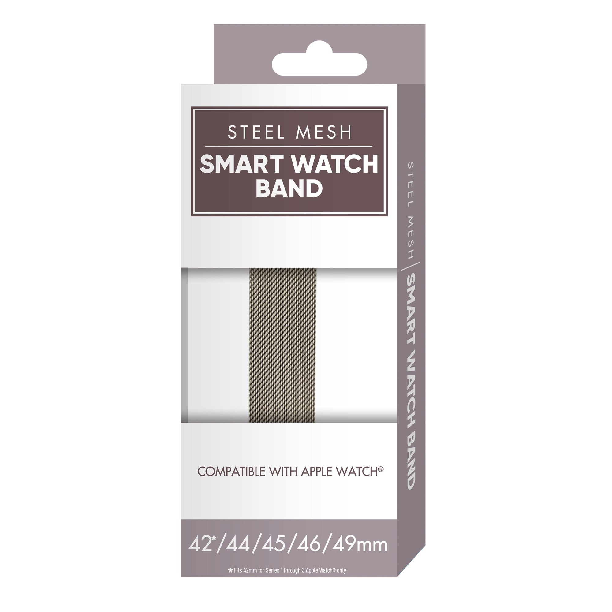 Premium Steel Mesh Apple Watch Band with Adjustable Magnetic Clasp, Starlight Finish, Universal Fit for all Large Series, Easy Installation