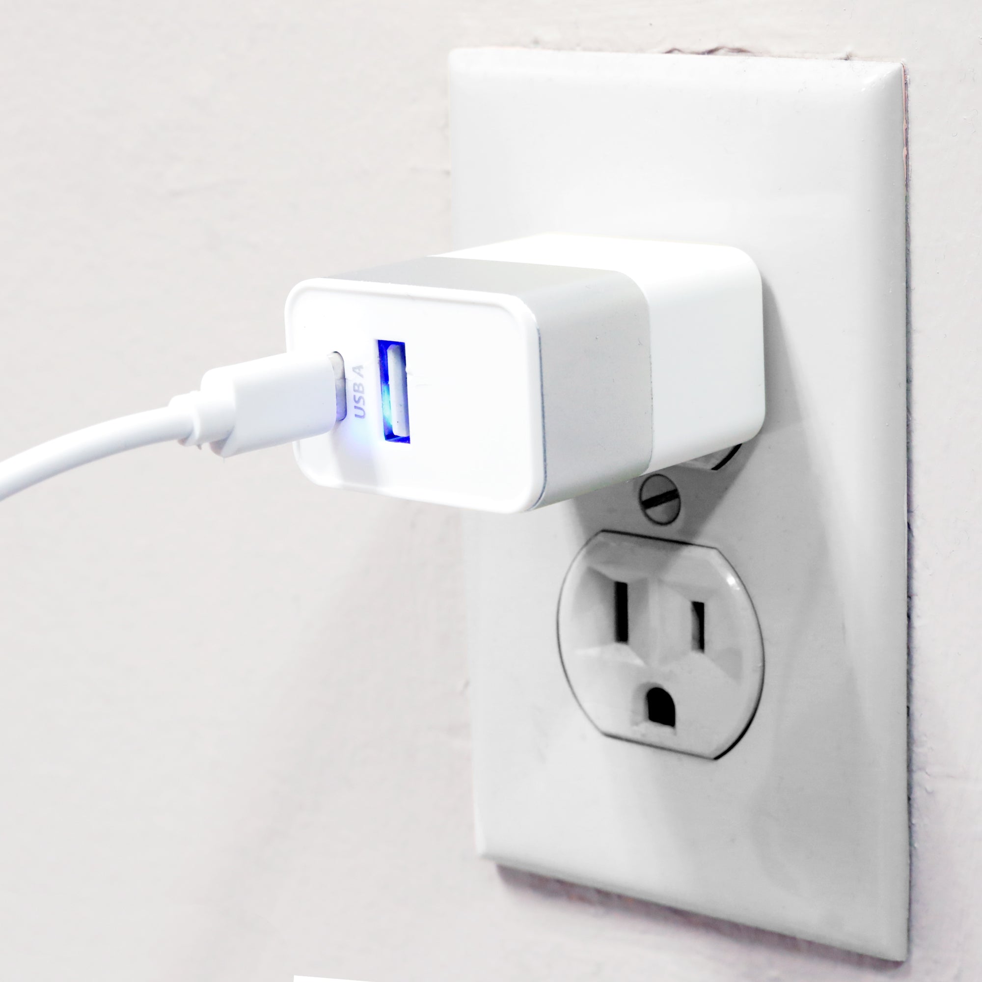 3.1 Amp USB Type C + USB A Home Wall Charger, Dual Port Fast Charging Adapter for Smartphones, Tablets, and USB-Powered Devices
