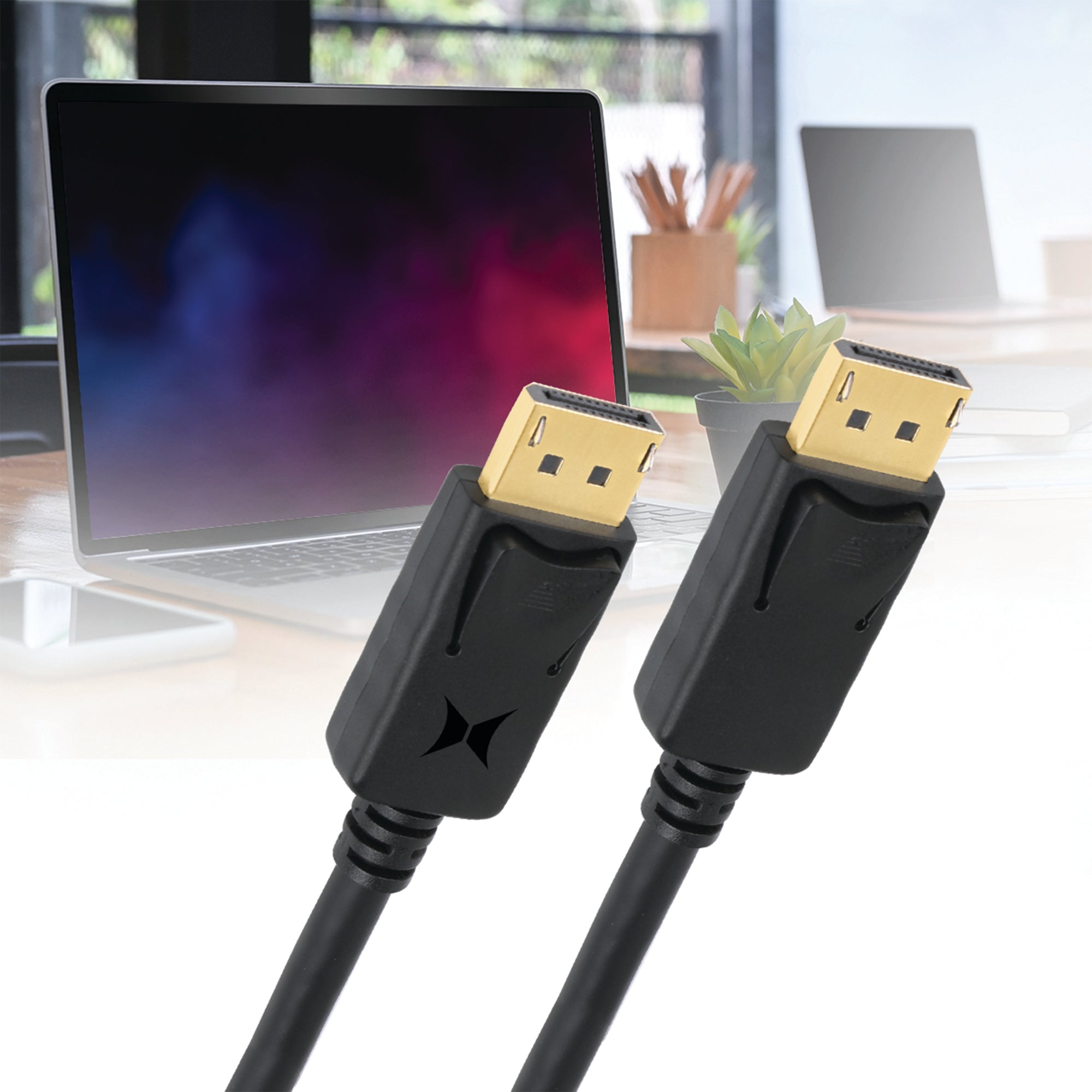 6ft DisplayPort Cable, 4K 60Hz DP Cord with Gold-Plated Connectors, High-Speed Video and Audio Cable for Monitors, Laptops, and Desktops