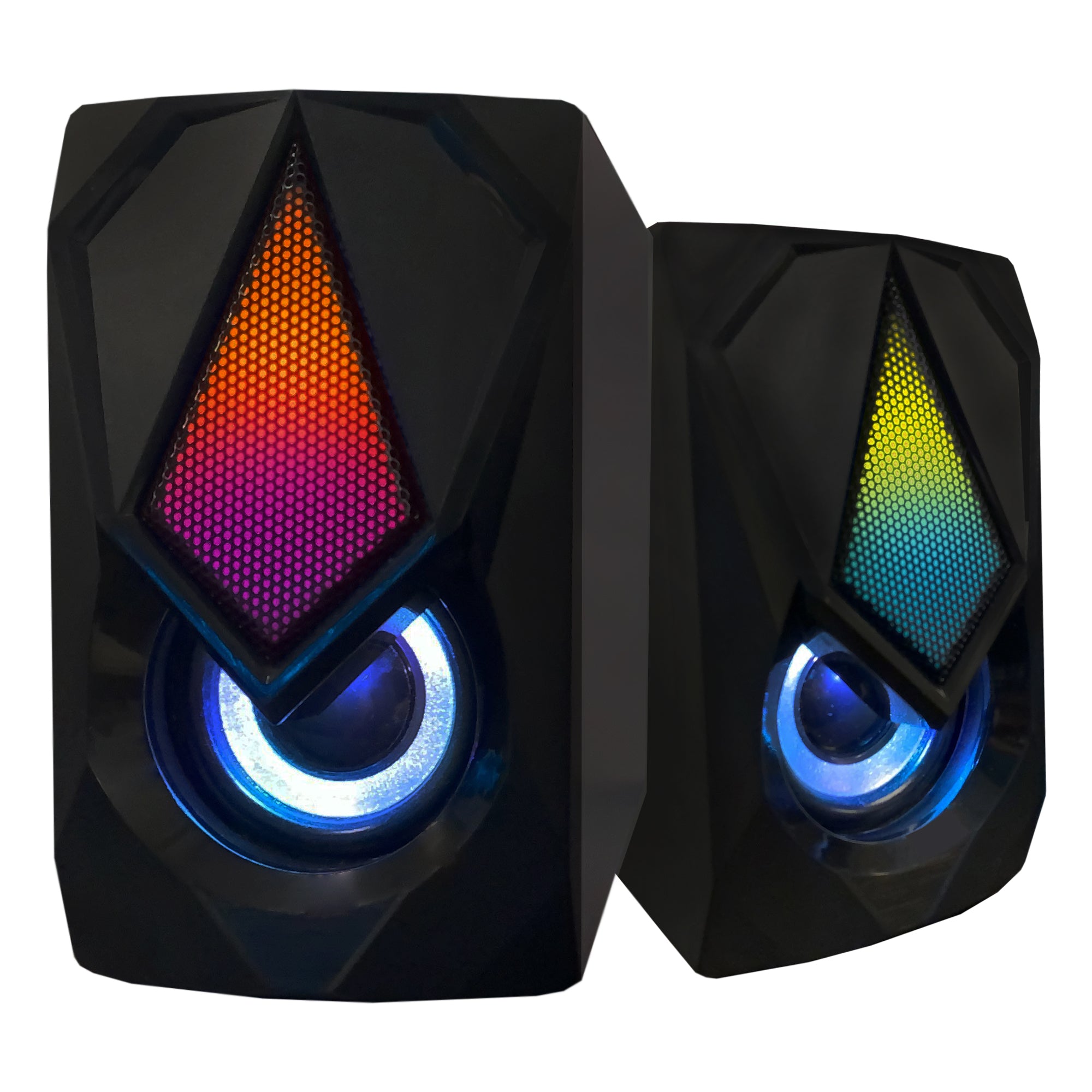 Multicolor LED Gaming Speakers for PC and Laptop, 4ft USB Wired RGB Computer Speakers, Enhance Your Gaming Setup with Dynamic Sound and Lighting