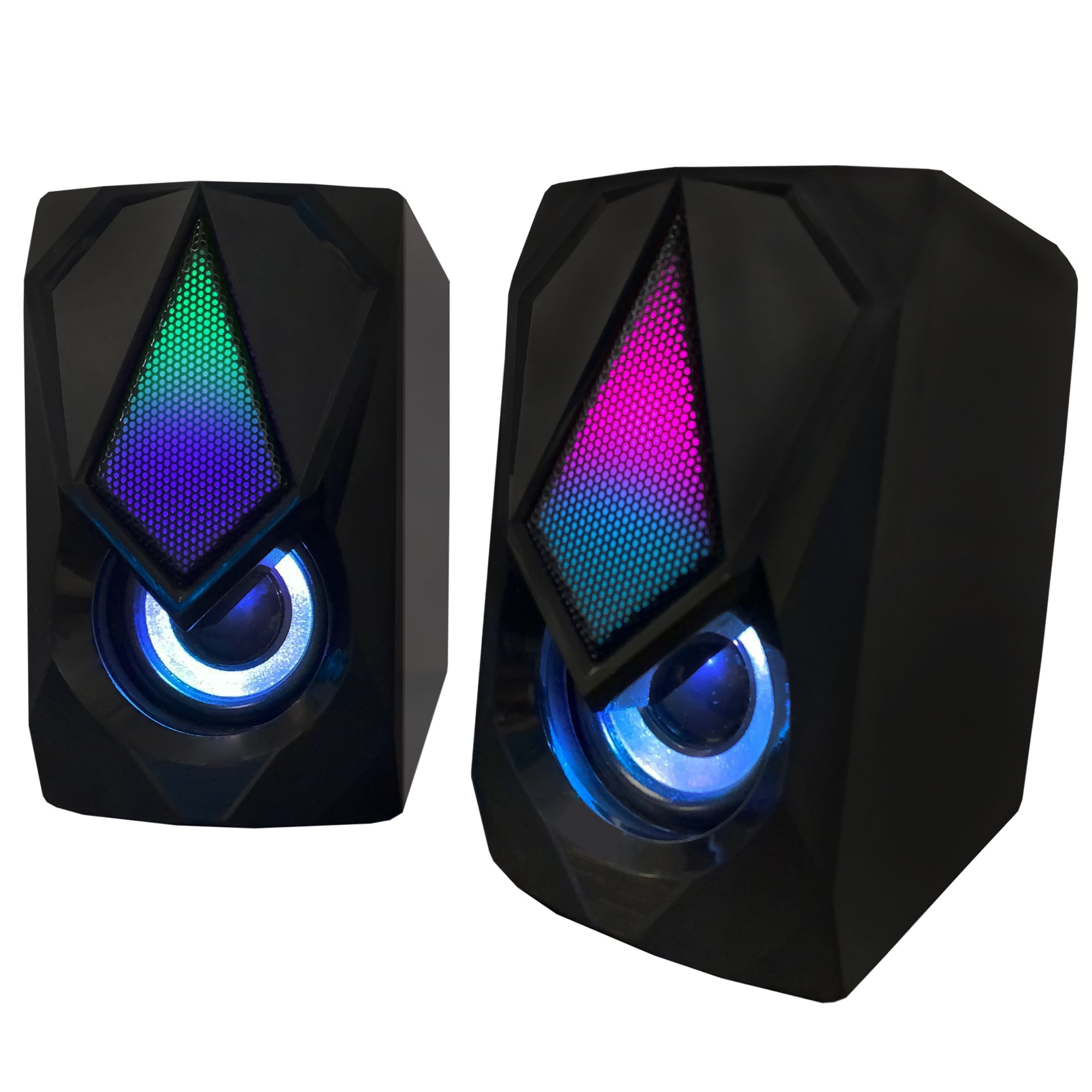 Multicolor LED Gaming Speakers for PC and Laptop, 4ft USB Wired RGB Computer Speakers, Enhance Your Gaming Setup with Dynamic Sound and Lighting