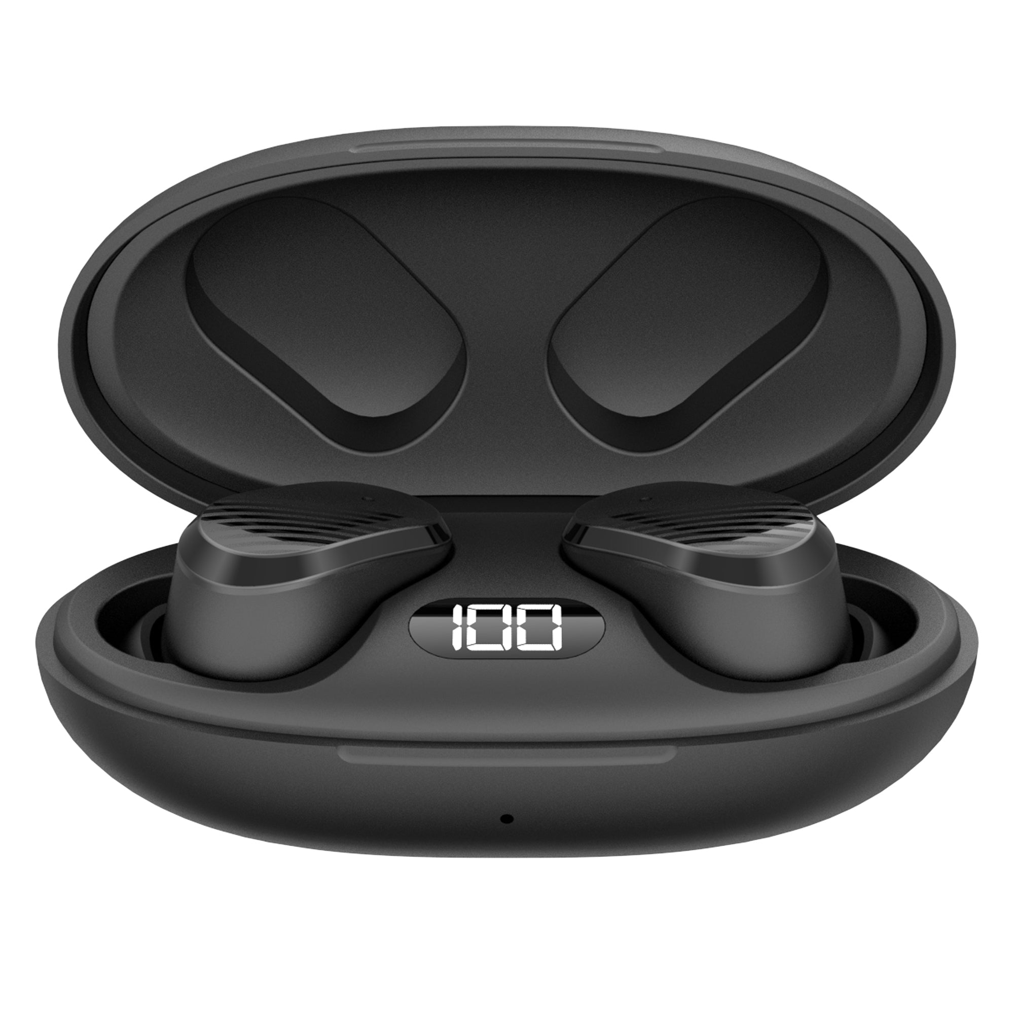 SKINNY TWS True Wireless Earbuds with LCD Screen, Portable & Lightweight, Sweat-Resistant, and Included Charging Case