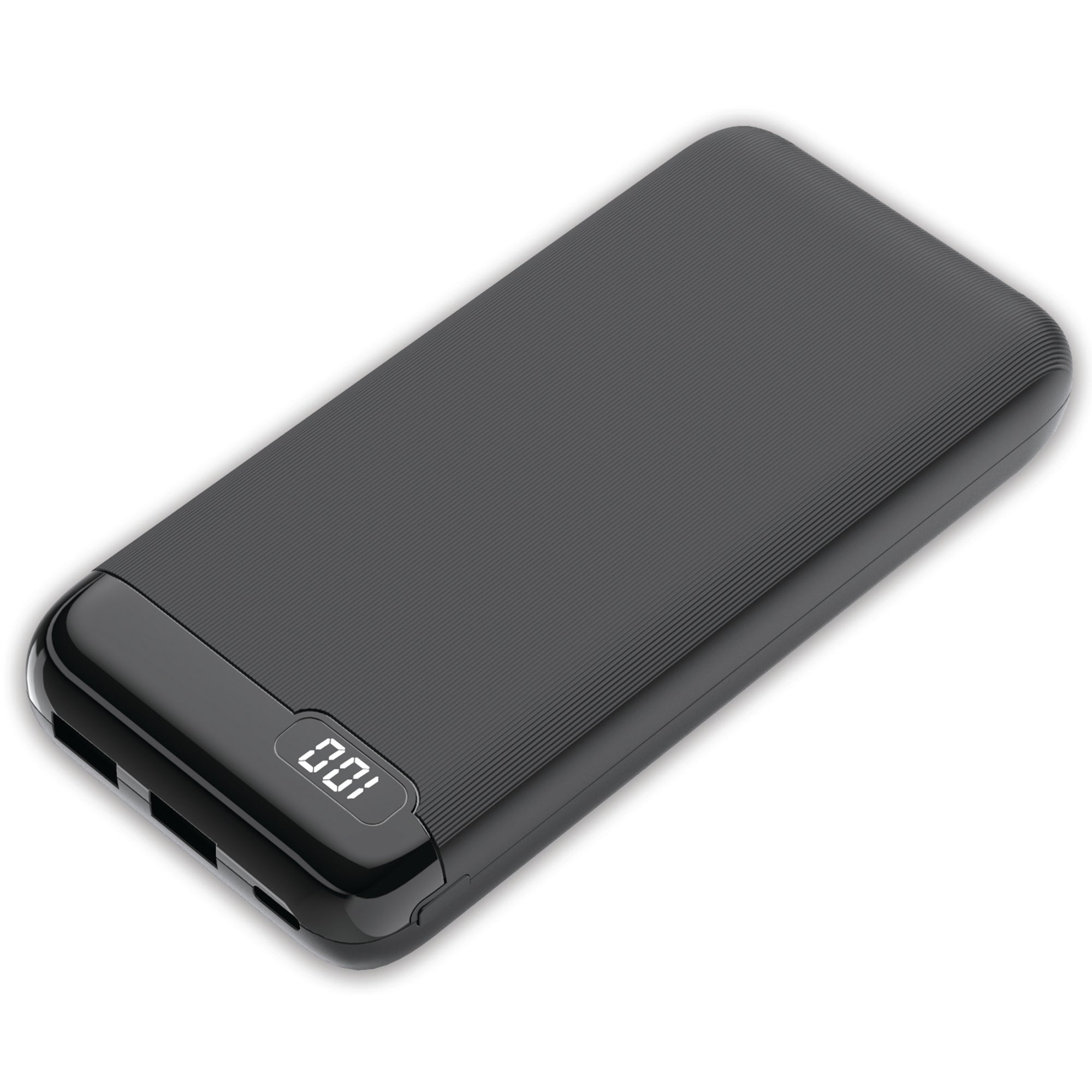 20000 mAh Power Bank with LED Screen, 2 USB-A, Type-C, and Micro USB Ports, Portable Rechargeable Battery for Travel
