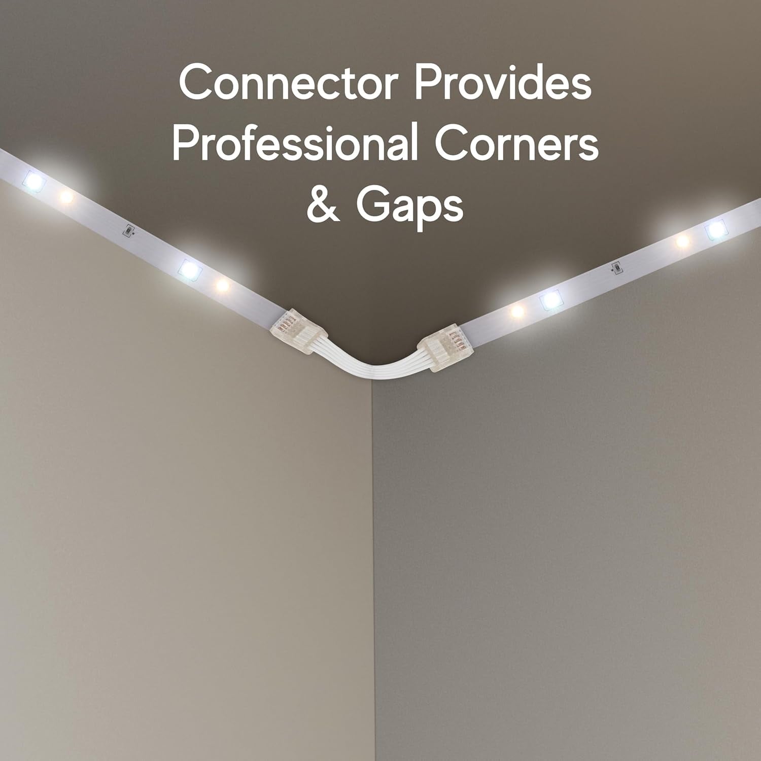 200 FT Cut & Customize Indoor LED Light Strip Kit, Includes 3 Connectors