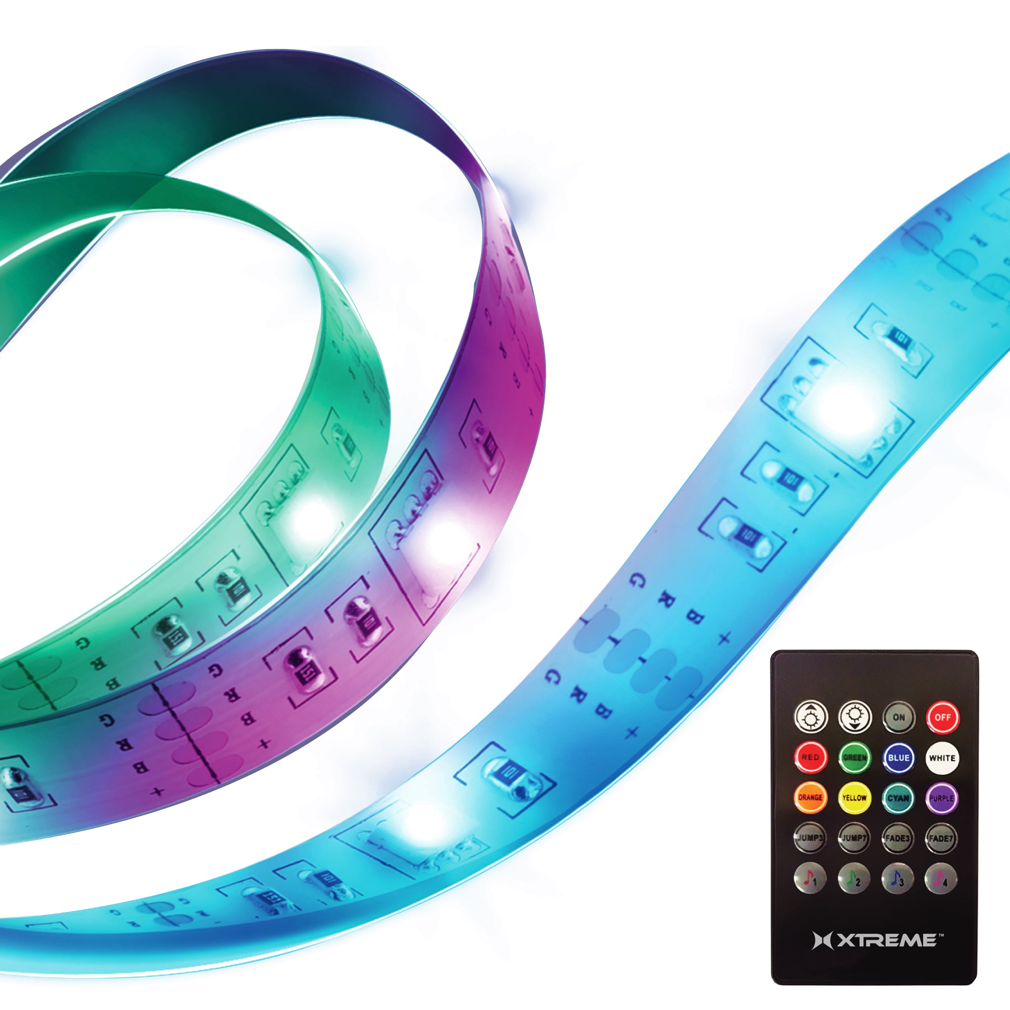 6ft Sound Reactive LED Light Strip with 8 Unique Colors, 8 Color Changing Modes
