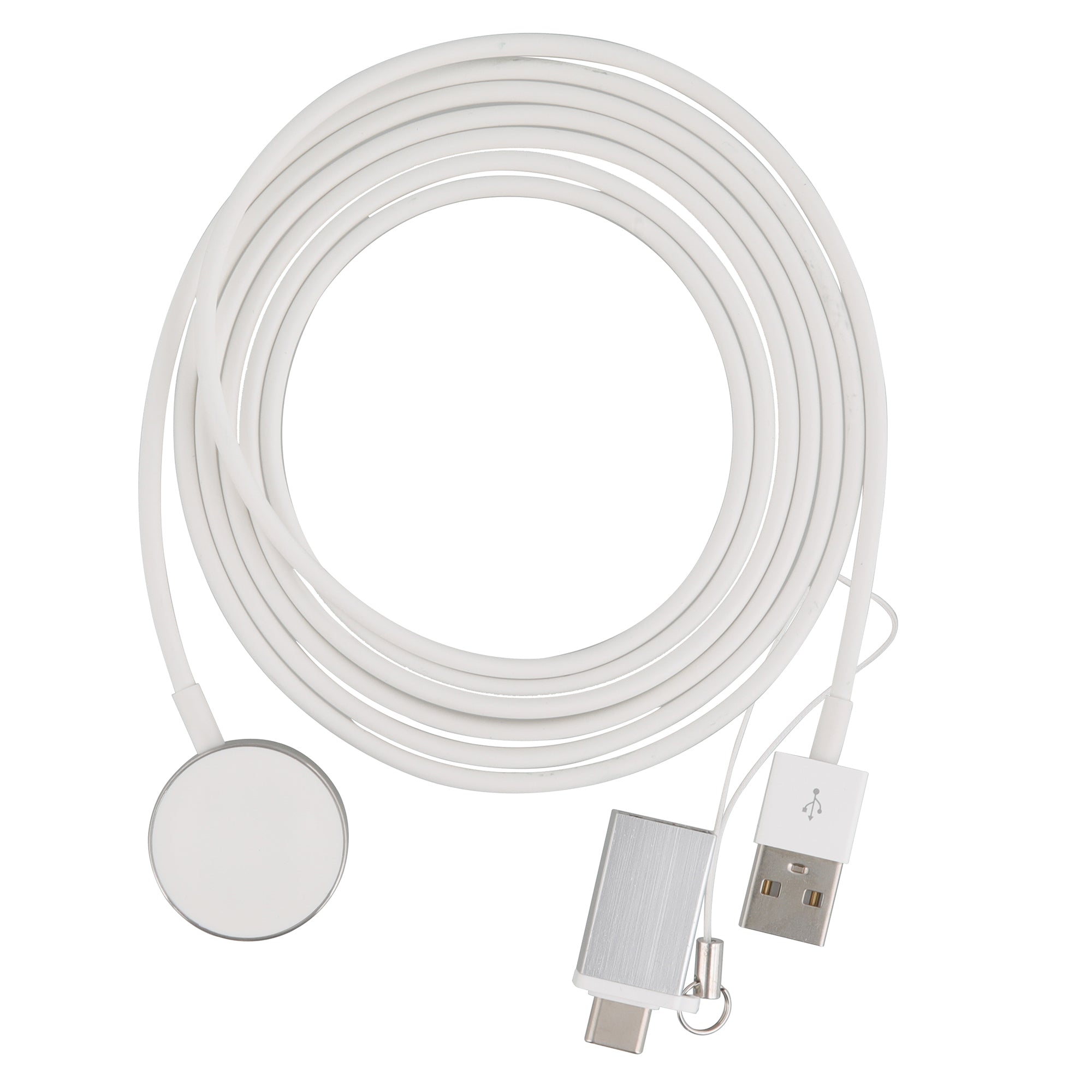 Smart Watch Charger with 6FT Magnetic Wireless Charging Cable, USB-A & USB-C Adapter